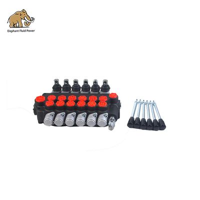 80 Liters 6p80 Hydraulic Manual Spool Monoblock Valves Cast Iron