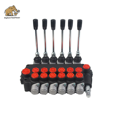 80 Liters 6p80 Hydraulic Manual Spool Monoblock Valves Cast Iron